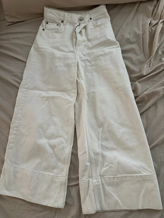 Ganni Pants - Ganni Wide Legged Denim with High Rise, Cropped Length (Size 24)